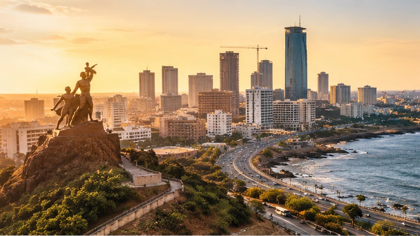 Vue contemporaine de Dakar au Sénégal